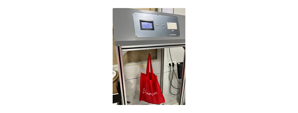 Conducting oscillation testing on 80g non-woven bags