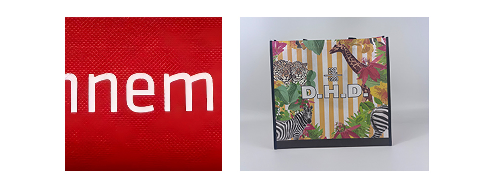 Printing and appearance of non-woven bags