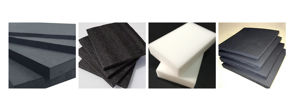 Comparison of four backpack foam materials EVA, EPE, PU, and XPE