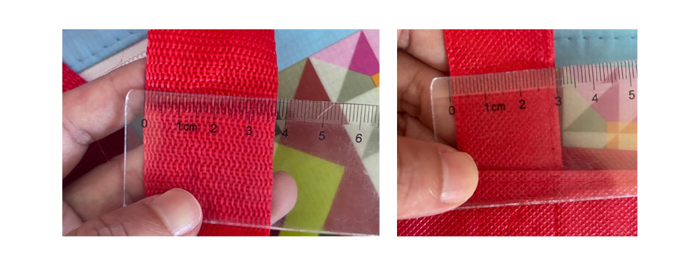 The width of the handle for non-woven bags